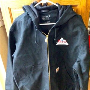 Mens Carharrt Jacket with Coor Light logo! Brand New Never Worn Size L